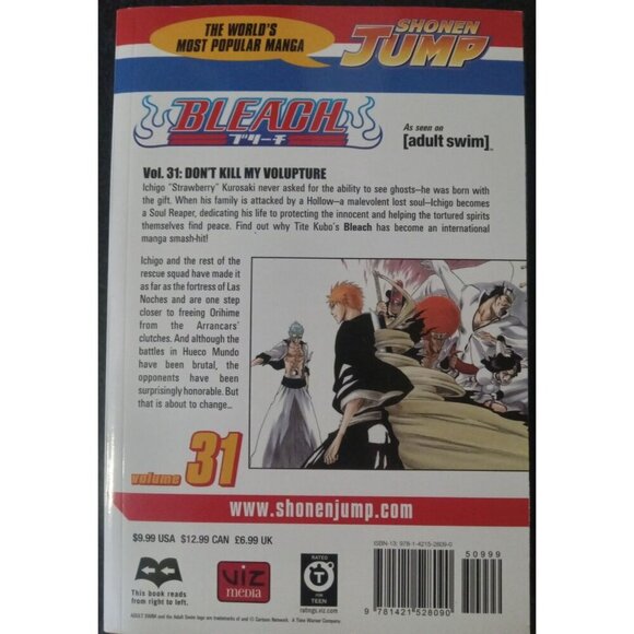 Bleach Vol 31 by Tite Kubo – Viz Jun 2010 Manga PB VG+ - Picture 2 of 2